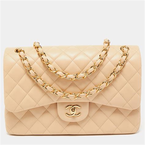 chanel beige lambskin flap|chanel lambskin review.